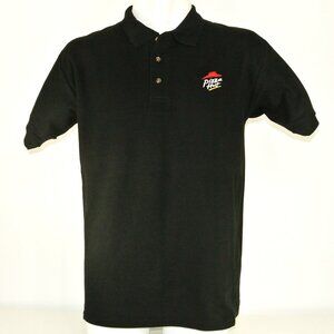 PIZZA HUT Black Polo Shirt Employee Uniform NEW Size L Large